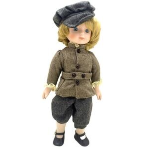 Collectors Porcelain Doll Cloth Body NIB 15"‎ tall